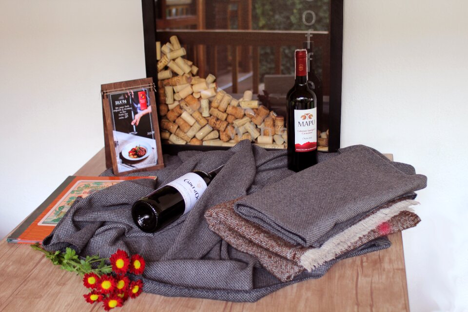 Red wine plaid restaurant