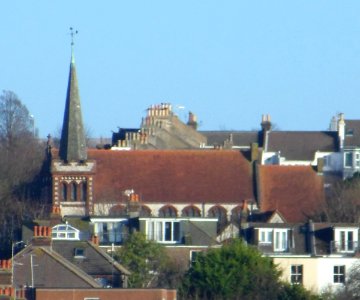 Florence Road Baptist Church, Florence Road, Brighton (December 2013, seen from Dyke Road Drive)