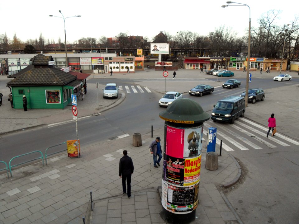 Gdańsk skrzyżowanie Lendziona Klonowa i Dmowskiego
