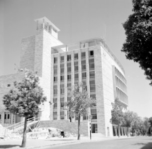 Gebouw van de vakbond Histadrut aan Strauss Street, Bestanddeelnr 255-2260