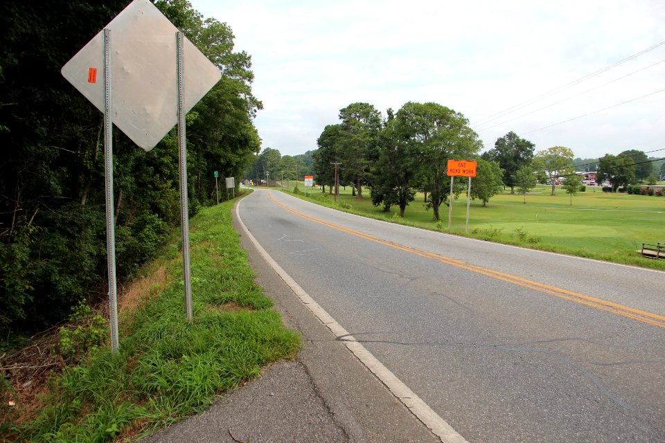 Georgia State Route 225 near mile post 2 in Gordon County, July 2017