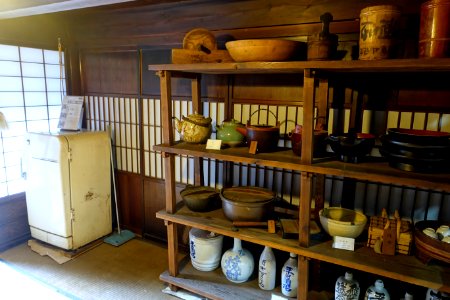 Fridge and ceramics - Hirata Folk Art Museum - Takayama, Gifu, Japan - DSC06698