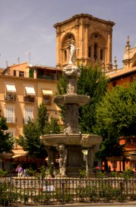 Fountain of Neptune BibRambla Granada Spain photo