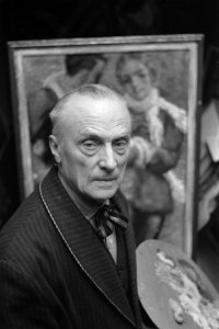 Gerard B H Westermann , bekend schilder hoopt 25 december aanstaande 85 jaar t, Bestanddeelnr 911-8885