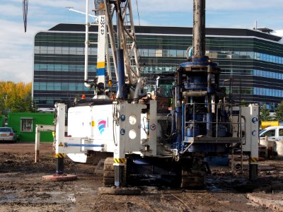 Franki Foundations Belgium, K2 0030, T63, BT42 Cat Drilling rig at Leiden, pic5