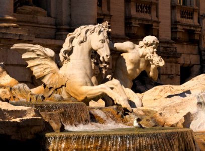 Fountain Trevi detail Rome photo