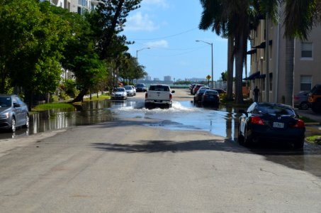 Edgewater 23 street tidal flooding October 17 2016 morning high tide 12