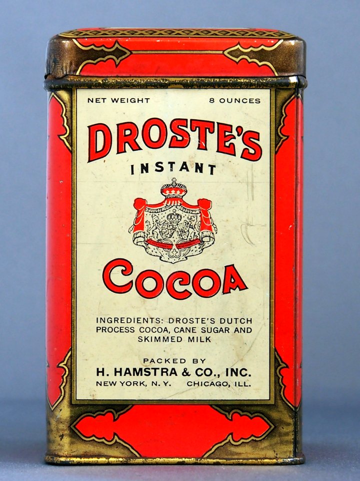 Drostes instant Cocoa packed by H Hamstra & Co, Inc 8 ounces blikje, foto 3