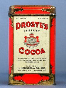 Drostes instant Cocoa packed by H Hamstra & Co, Inc 8 ounces blikje, foto 3