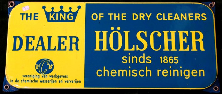 Enamel advertising sign, The KING dealer, HÖLSCHER