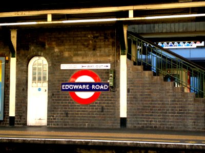 Edgware Road tube station sign 14 Nov 2012