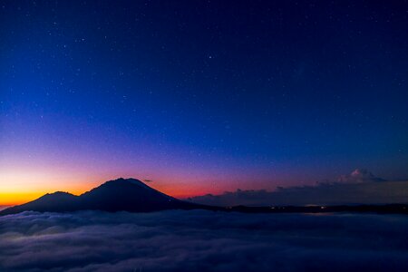 Dawn volcano indonesia