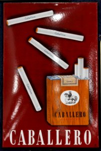 Enamel advertising sign, Caballero