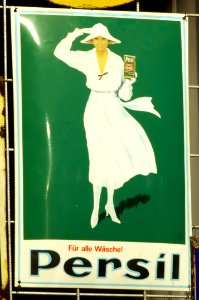 Enamel advertising sign, Persil , Für alle Wäsche!