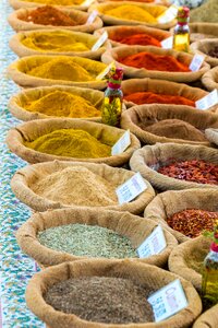 Colorful paprika market photo