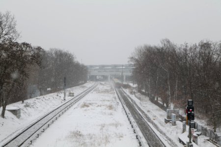 Dresdener Bahn S-Bahn south of Südkreuz with snow 2021-02-08 03 photo
