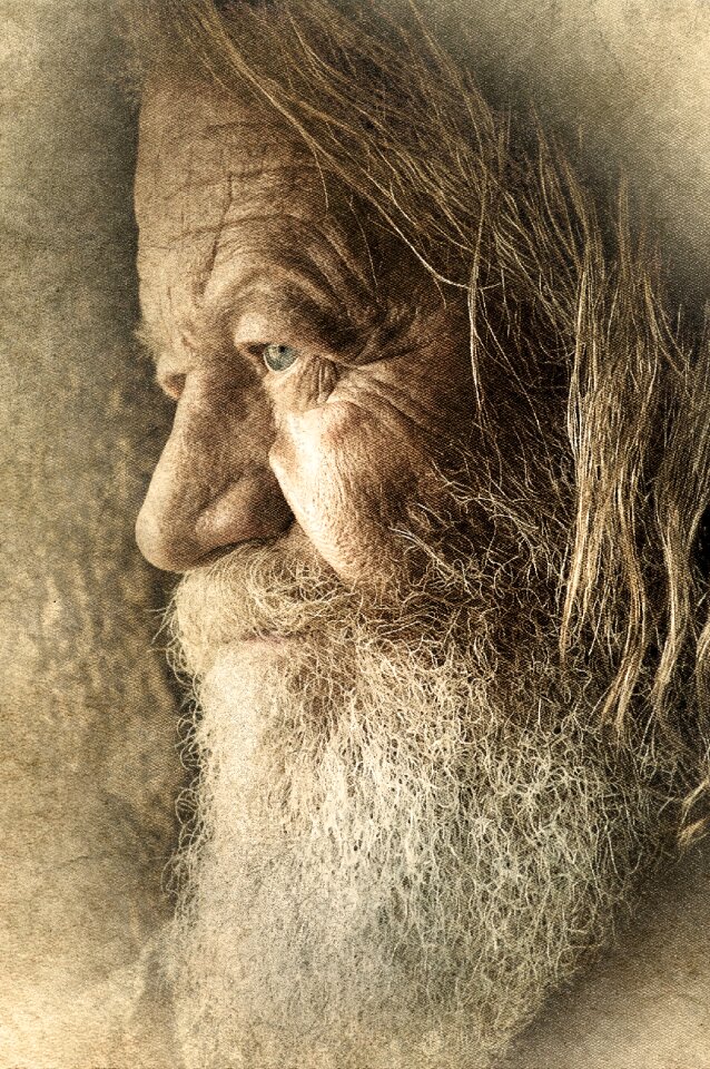 Face beard portrait