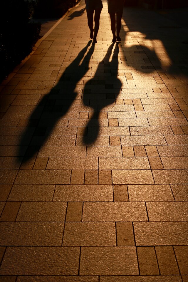 Woman dark night
