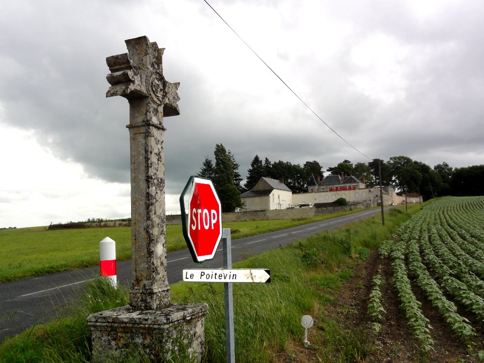 Draché (Indre-et-Loire) Croix de chemin 02