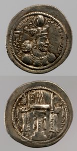 Drachm of Bahram IV ca CE 388–99
