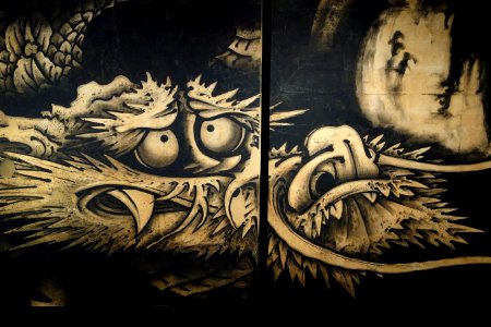 Dragon and Clouds by Soga Shohaku, 1763, set of eight panels, ink on paper DSC02757