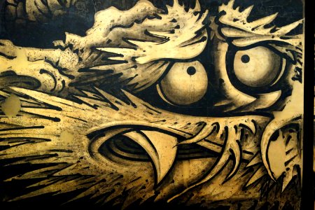 Dragon and Clouds by Soga Shohaku, 1763, set of eight panels, ink on paper DSC02791