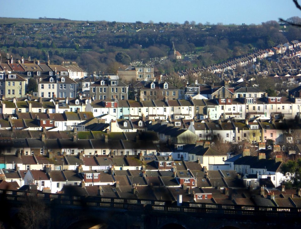 Eastward view from Stanford Road, Prestonville, Brighton (December 2013) (1)