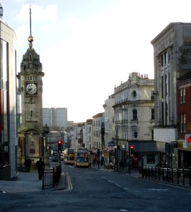 Eastward view along North Street, Brighton (February 2013)