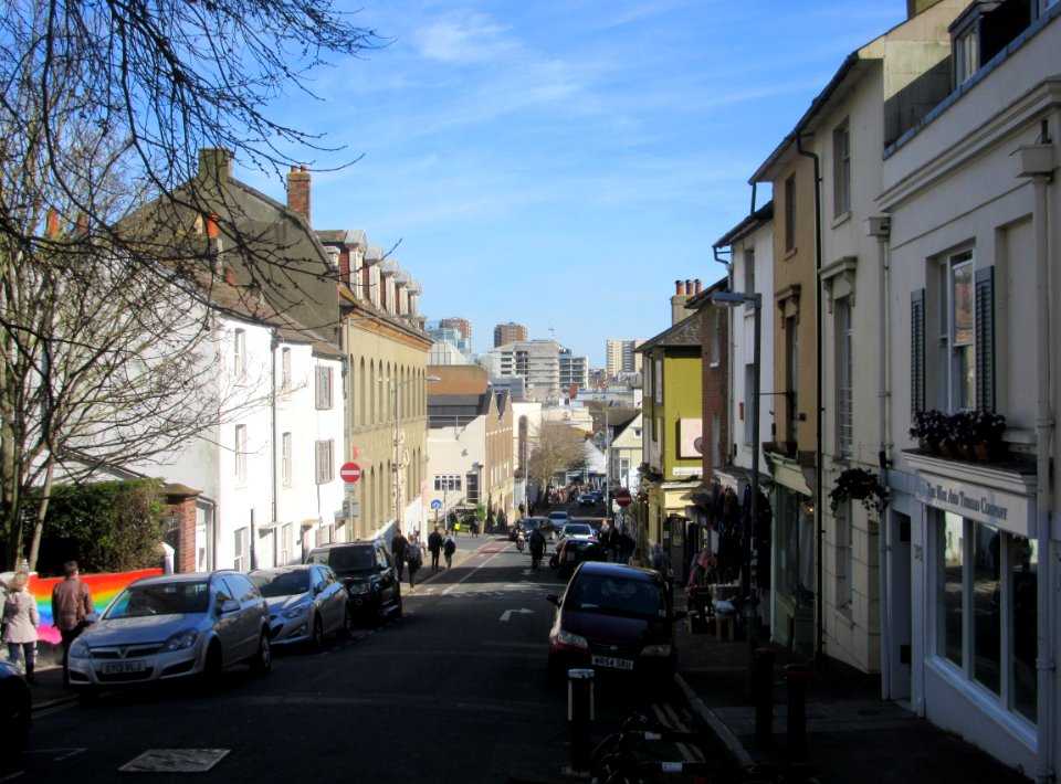 Eastward view along Church Street, North Laine, Brighton (March 2017)