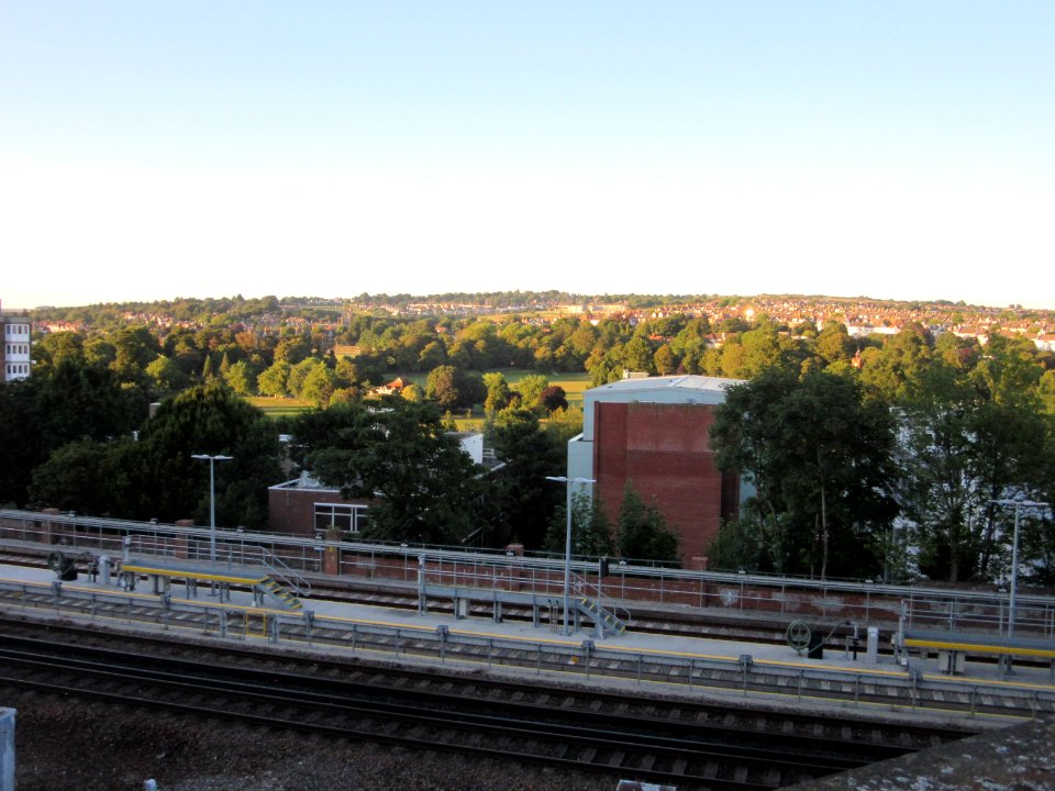 Eastward view across Preston Park from Dyke Road Drive, Brighton (August 2016) (4)