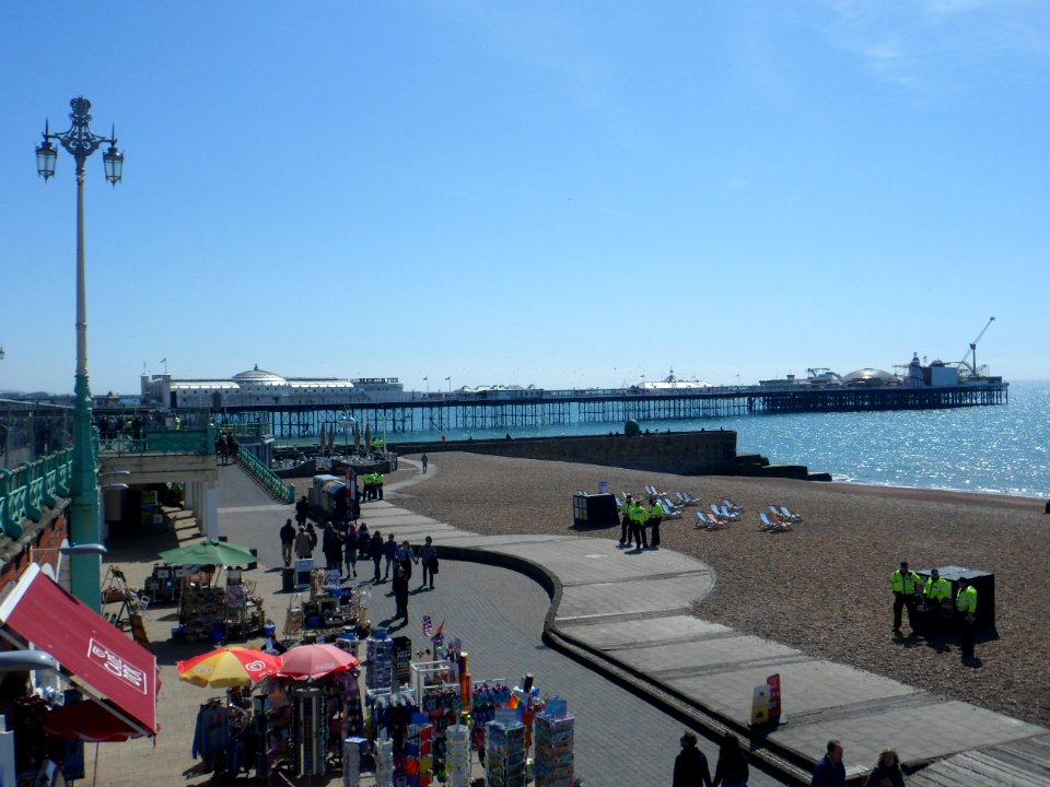 Eastward view of Palace Pier from King's Road, Brighton (April 2013)