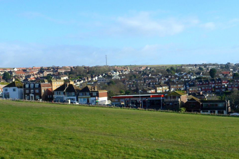 Eastward view from Old Parish Lane, Woodingdean (December 2013) (1)