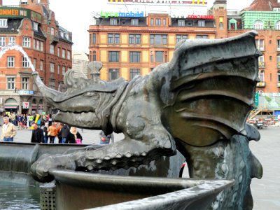 Dragon Fountain detail, Copenhagen - DSC08858 photo