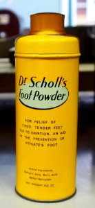 Dr Scholls Foot Powder tin photo