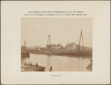 Draaibrug over het Noordzeekanaal te Velsen. Bouwen van een draaipijler tot verv, Bestanddeelnr 547