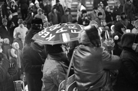 Europese Schaatskampioenschappen te Lathi, Finland, 16 supporters, Bestanddeelnr 920-0271