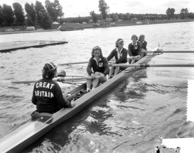 Europese roeikampioenschappen Bosbaan Amsterdam, 4 met stuurvrouw Groot-Brittan…, Bestanddeelnr 916-7108