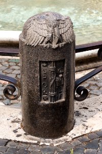 Fascist engraved stone, Rome, Italy photo