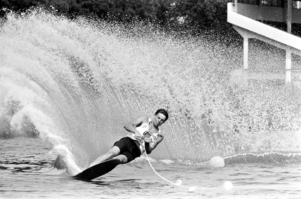 Europese Kampioenschappen Waterski op de Bosbaan. Actieopnames, Bestanddeelnr 920-5777