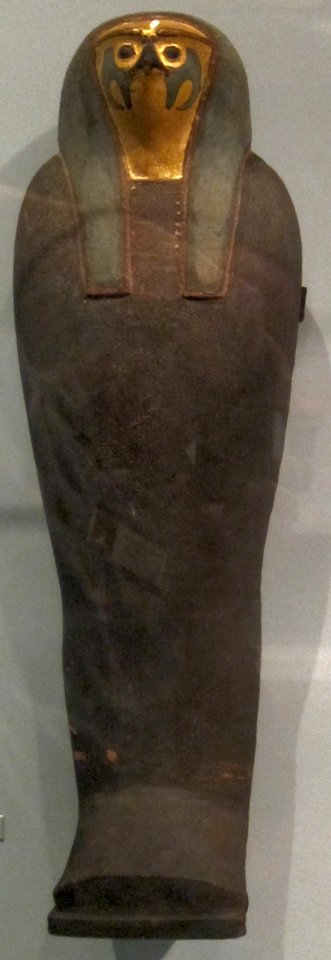 Falcon mummy case from Egypt, Greco-Roman Period, Ptolemaic, HAA
