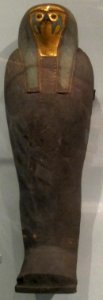 Falcon mummy case from Egypt, Greco-Roman Period, Ptolemaic, HAA