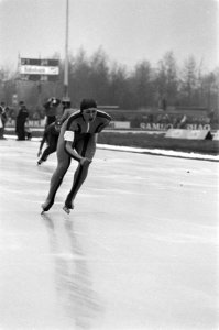 Europese kampioenschappen schaatsen dames allround in Heerenveen. Karin Busch-En, Bestanddeelnr 931-9331