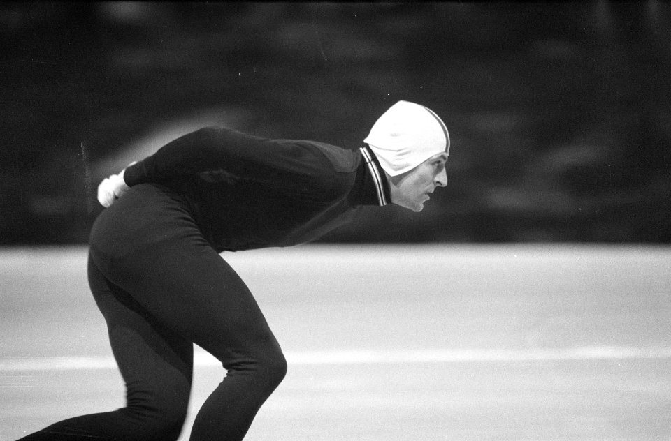 Europese Schaatskampioenschappen te Oslo, Fred Anton Mai in aktie op de 5000 met, Bestanddeelnr 921-0254