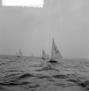 Europese kampioenschappen Olympia jollen Westeinderplassen training, Bestanddeelnr 916-7849