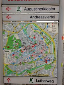 Erfurt stadtplan tafel