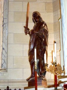 Erny-Saint-Julien (Pas-de-Calais, Fr) église Saint-Julien statue saint Paul