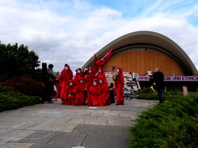 Extinction Rebellion action in front of Kongresshalle Berlin 22