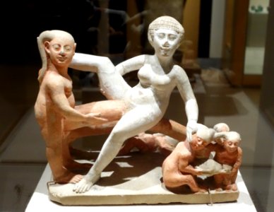 Erotic Composition - Egypt, perhaps Alexandria, Ptolemaic Period, 305-30 BC, limestone - Brooklyn Museum - Brooklyn, NY - DSC08773