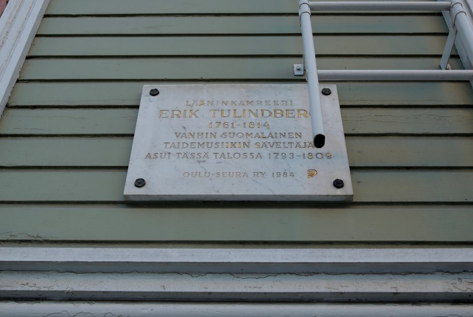 Erik Tulindberg Plaque Oulu