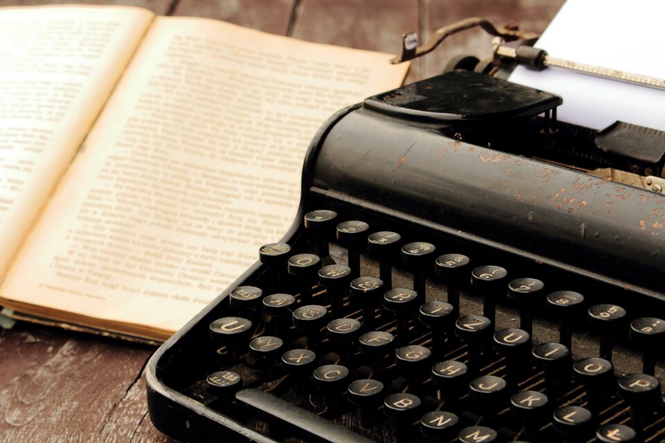 Old typewriter retro
